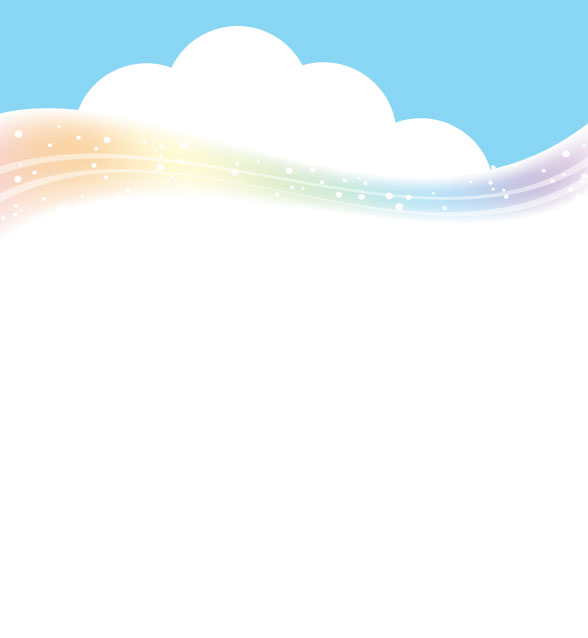 青空と虹の流れ